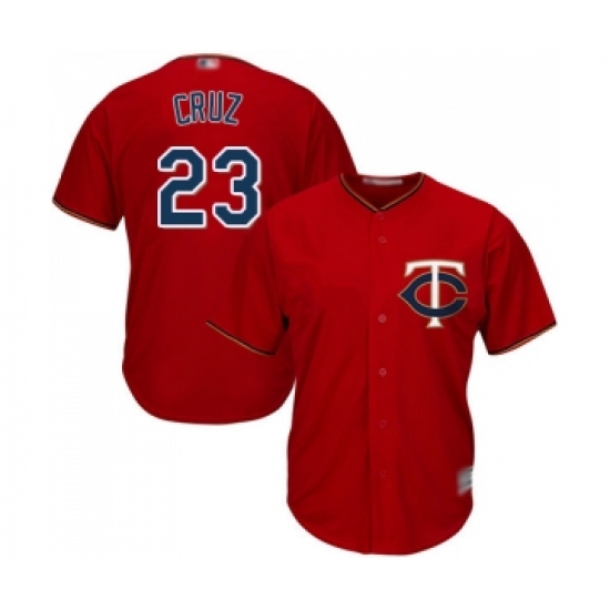 Men's Minnesota Twins #23 Nelson Cruz Replica Scarlet Alternate Cool Base Baseball Jersey - Ujersey