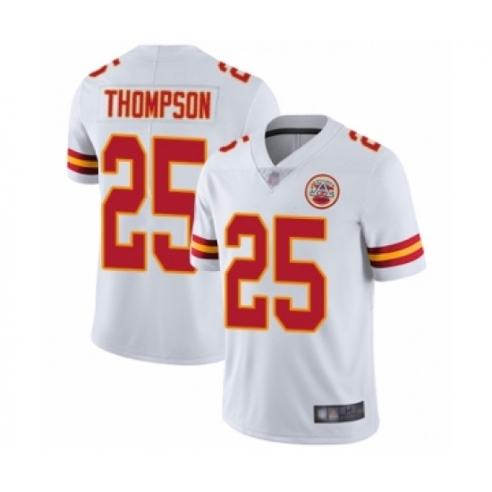 Men's Kansas City Chiefs #25 Darwin Thompson White Vapor Untouchable Limited Player Football Jersey - Ujersey