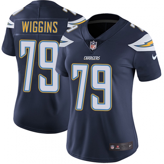 Women's Nike Los Angeles Chargers #79 Kenny Wiggins Navy Blue Team Color Vapor Untouchable Elite Player NFL Jersey - Ujersey