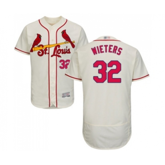 Men's St. Louis Cardinals #32 Matt Wieters Cream Alternate Flex Base Authentic Collection Baseball Jersey - Ujersey