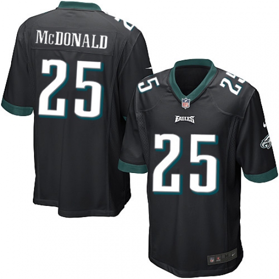 Men's Nike Philadelphia Eagles #25 Tommy McDonald Game Black Alternate NFL Jersey
