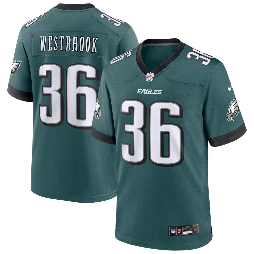 Men's Philadelphia Eagles Brian Westbrook Nike Midnight Green Team Retired Player Game Jersey - U-jersey
