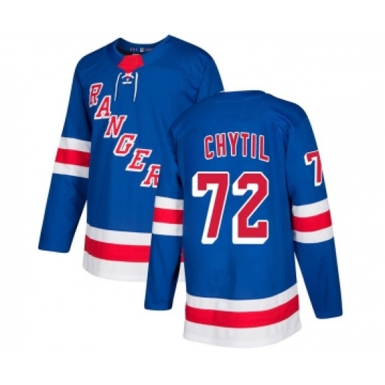 Men Adidas New York Rangers #72 Filip Chytil Blue Home Stitched NHL Jersey - Ujersey
