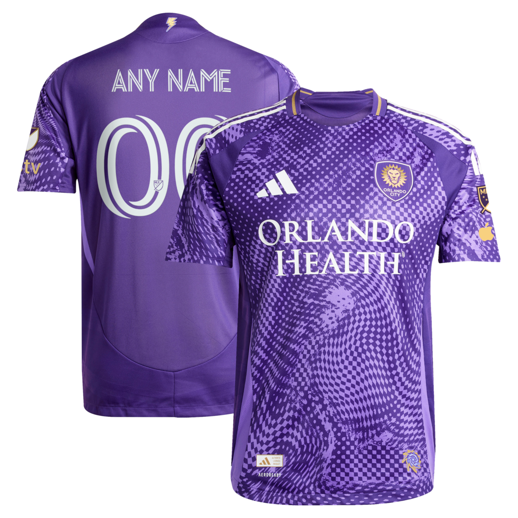 Men's Orlando City SC adidas Purple 2025 Perfect Storm On-Field Authentic Patch Custom Jersey - Ujersey