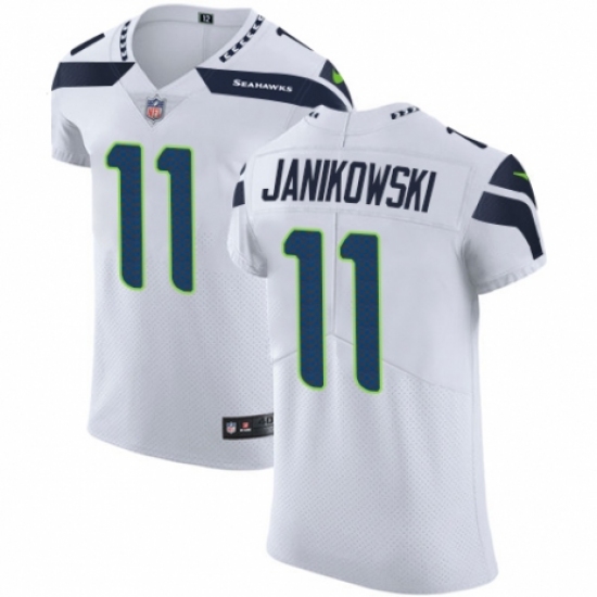 Men's Nike Seattle Seahawks #11 Sebastian Janikowski White Vapor Untouchable Elite Player NFL Jersey - Ujersey