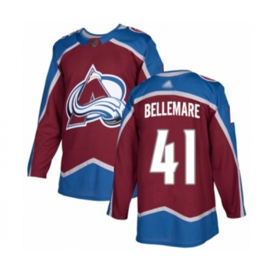 Youth Colorado Avalanche #41 Pierre-Edouard Bellemare Authentic Burgundy Red Home Hockey Jersey - Ujersey