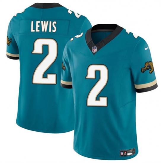 Men's Jacksonville Jaguars #2 Jourdan Lewis Teal 2025 F.U.S.E. Prowler Throwback Vapor Limited Football Stitched Jersey - Ujersey