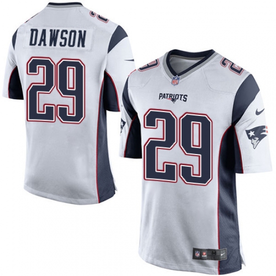 Men's Nike New England Patriots #29 Duke Dawson Game White NFL Jersey - Ujersey