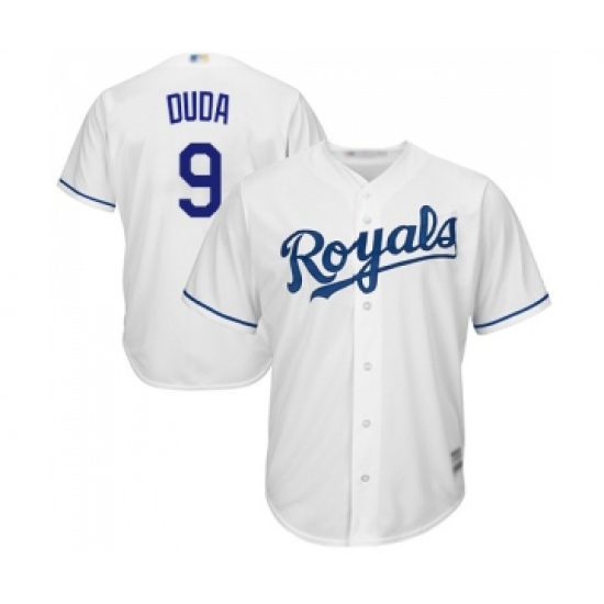 Youth Kansas City Royals #9 Lucas Duda Replica White Home Cool Base Baseball Jersey - Ujersey