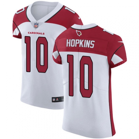 Men's Nike Arizona Cardinals #10 DeAndre Hopkins White Stitched NFL New Elite Jersey
