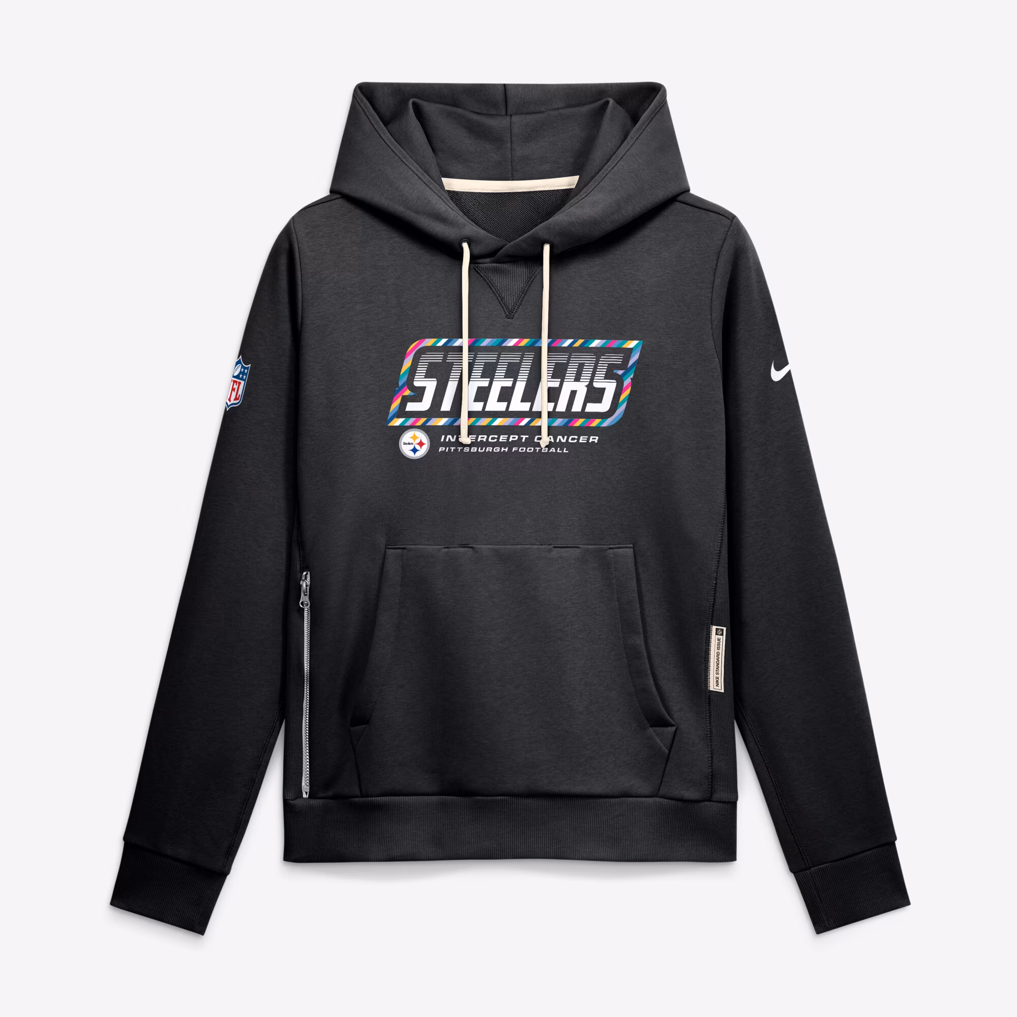Women's Pittsburgh Steelers  Nike Black 2026 NFL Crucial Catch Sideline Standard Issue Dri-FIT Pullover Hoodie - Ujersey