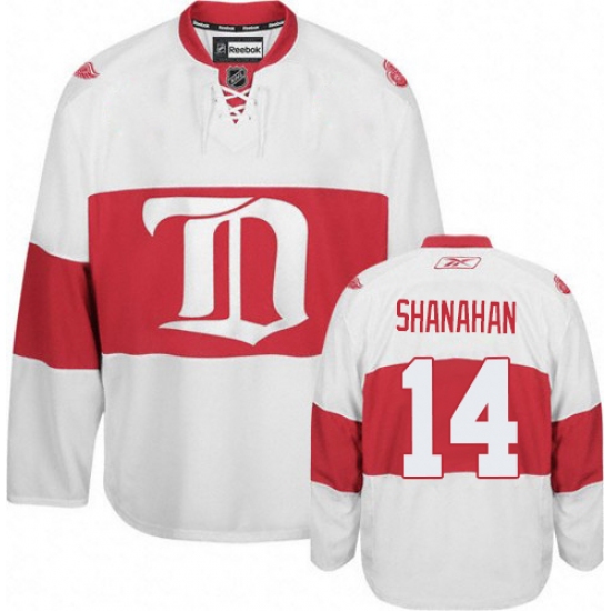 Women's Reebok Detroit Red Wings #14 Brendan Shanahan Premier White Third NHL Jersey - Ujersey