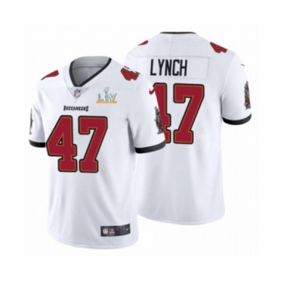 Youth Tampa Bay Buccaneers #47 John Lynch White 2021 Super Bowl LV Jersey - Ujersey