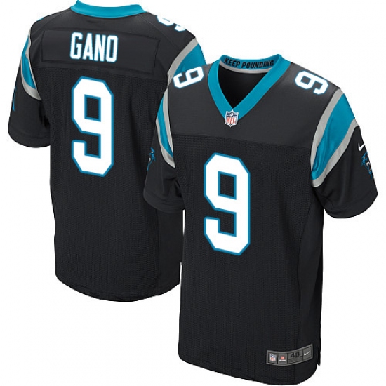 Men's Nike Carolina Panthers #9 Graham Gano Elite Black Team Color NFL Jersey - Ujersey