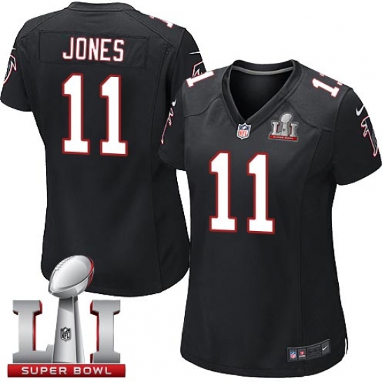 Women's Nike Atlanta Falcons #11 Julio Jones Black Alternate Super Bowl LI 51 Vapor Untouchable Limited Player NFL Jersey - Ujersey