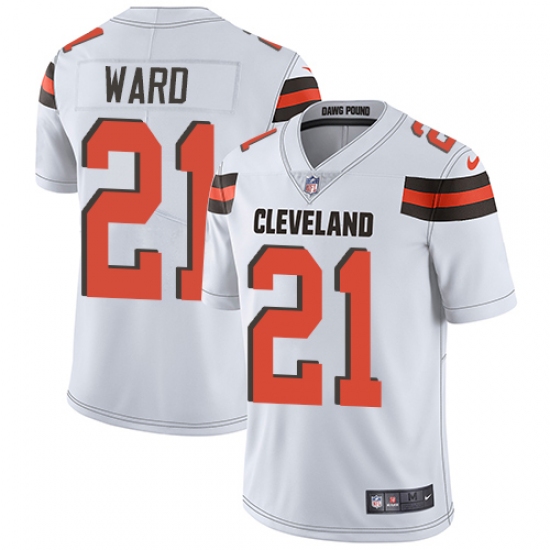 Youth Nike Cleveland Browns #21 Denzel Ward White Vapor Untouchable Limited Player NFL Jersey - Ujersey