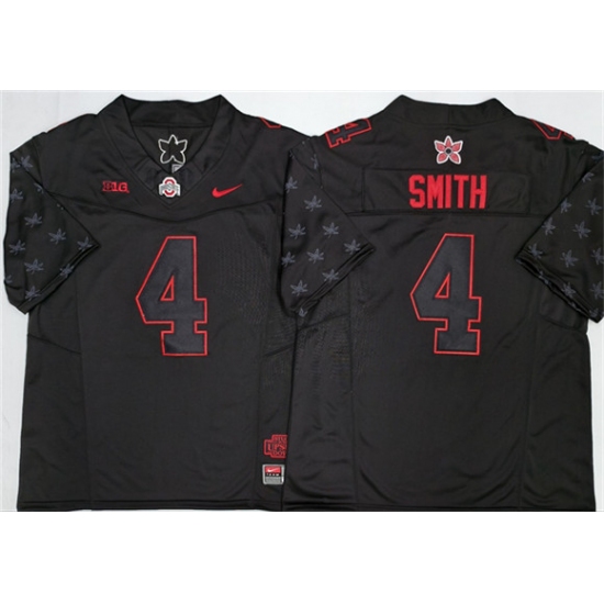 Men's Ohio State Buckeyes #4 Jeremiah Smith Black 2025 F.U.S.E. Limited Stitched Jersey