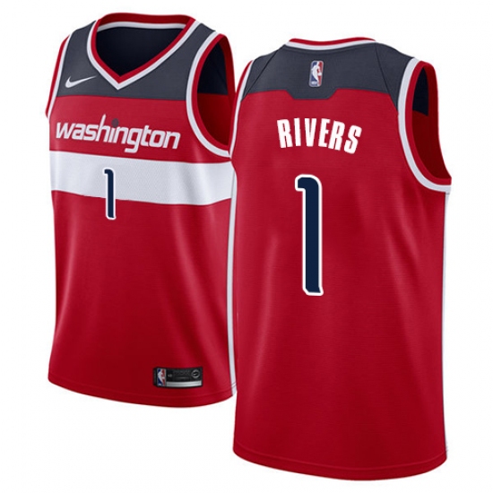 Women's Nike Washington Wizards #1 Austin Rivers Swingman Red NBA Jersey - Icon Edition - Ujersey