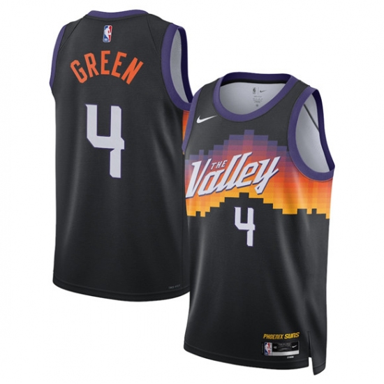 Men's Phoenix Suns #4 Jalen Green Black 2025-26 City Edition Stitched Basketball Jersey - Ujersey