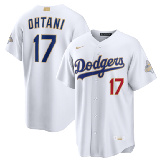 Men's Los Angeles Dodgers #17 Shohei Ohtani Nike White 2026 Gold Collection Stadium Jersey - Ujersey