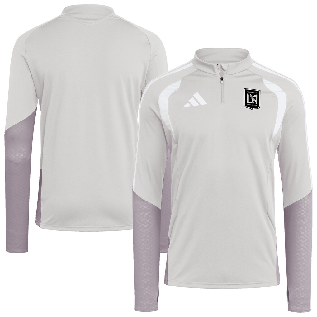 Men's LAFC adidas Silver 2026 Tiro Competition Quarter-Zip Training Top - Ujersey