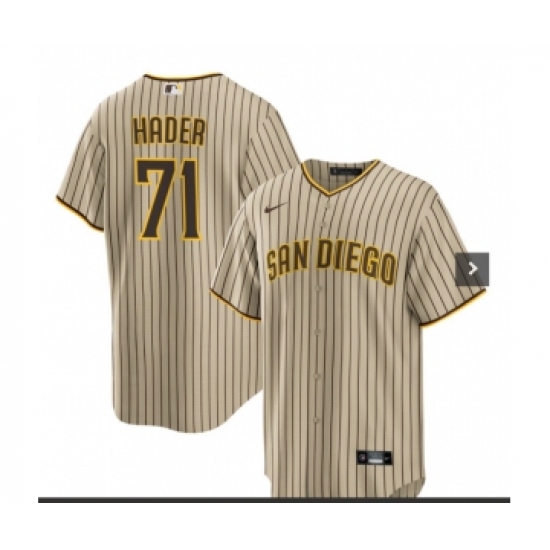 Men's San Diego Padres #71 Josh Hader Grey With Patch Cool Base Stitched Baseball Jersey - Ujersey