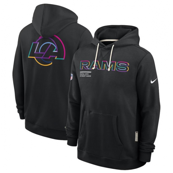 Men's Los Angeles Rams Black 2025 Crucial Catch Dri-FIT Hoodie - Ujersey