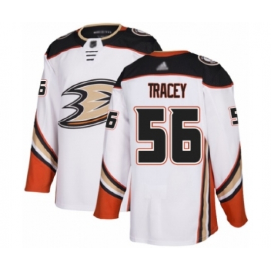 Youth Anaheim Ducks #56 Brayden Tracey Authentic White Away Hockey Jersey - Ujersey