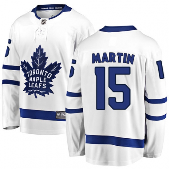 Youth Toronto Maple Leafs #15 Matt Martin Fanatics Branded White Away Breakaway NHL Jersey - Ujersey