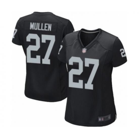 Women's Oakland Raiders #27 Trayvon Mullen Game Black Team Color Football Jersey