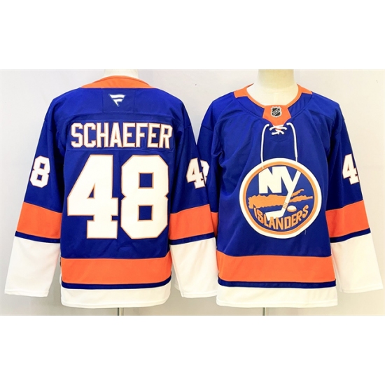 Men's New York Islanders #48 Matthew Schaefer Royal 2024-25 Home Stitched Hockey Jersey - Ujersey