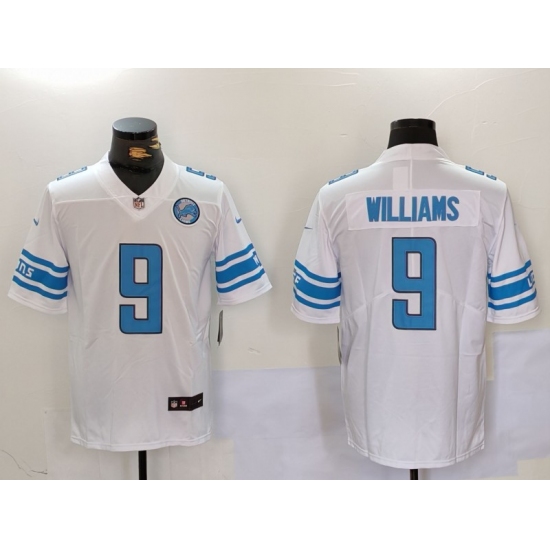 Men's Detroit Lions #9 Jameson Williams White With Vapor Untouchable Limited Stitched Jersey