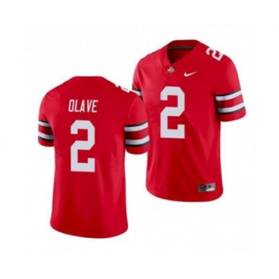 Men's Ohio State Buckeyes Chris Olave Scarlet Game College Football Jersey - Ujersey