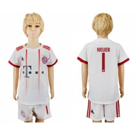 Bayern Munchen #1 Neuer SEC Away Kid Soccer Club Jersey