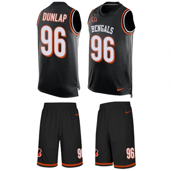 Men's Nike Cincinnati Bengals #96 Carlos Dunlap Limited Black Tank Top Suit NFL Jersey - Ujersey