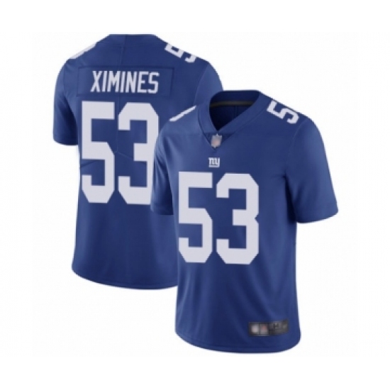 Men's New York Giants #53 Oshane Ximines Royal Blue Team Color Vapor Untouchable Limited Player Football Jersey - Ujersey