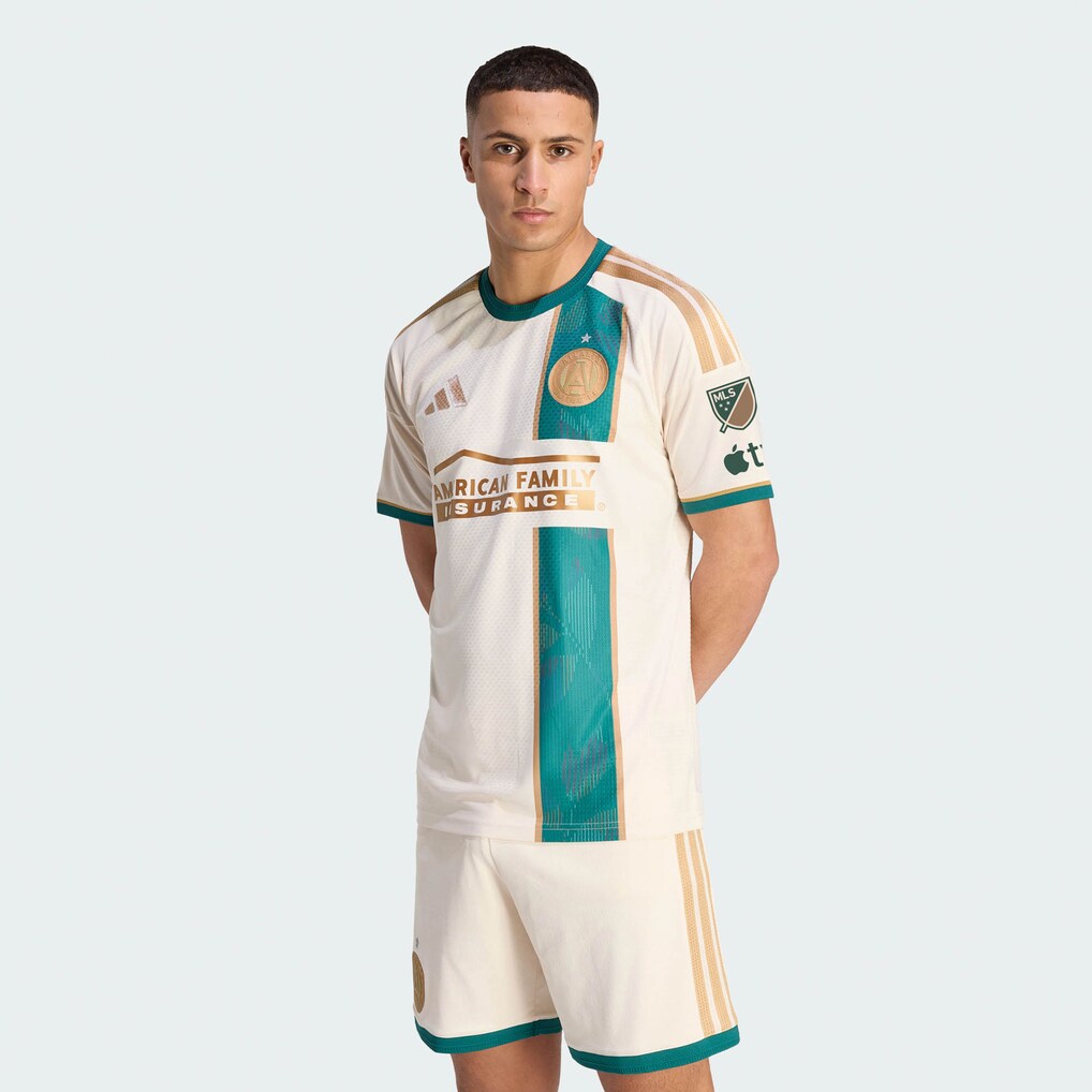 Men's Atlanta United FC adidas Tan 2026 Spirit Of '96 On-Field Authentic Patch Jersey - Ujersey