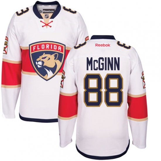 Men's Reebok Florida Panthers #88 Jamie McGinn Authentic White Away NHL Jersey - Ujersey