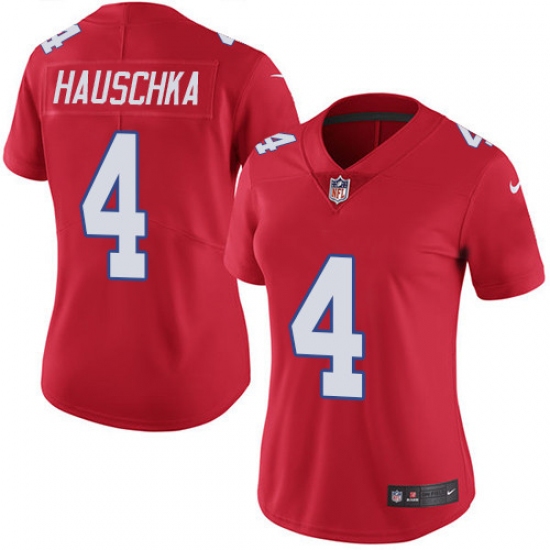 Women's Nike Buffalo Bills #4 Stephen Hauschka Limited Red Rush Vapor Untouchable NFL Jersey - Ujersey