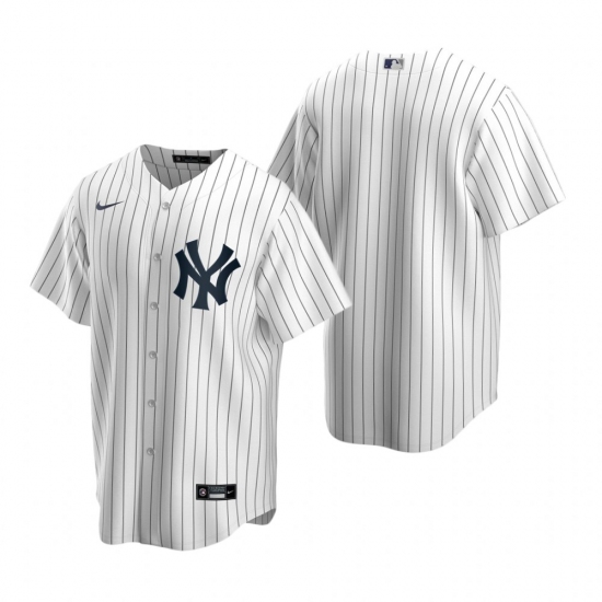 Men's Nike New York Yankees Blank White Home Stitched Baseball Jersey - Ujersey