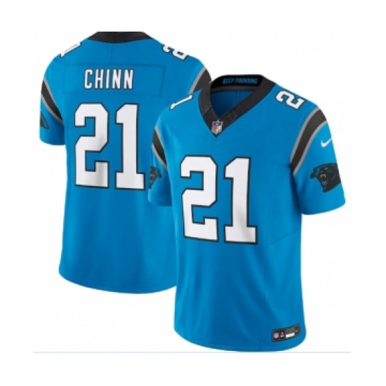 Men's Nike Carolina Panthers #21 Jeremy Chinn Blue 2023 F.U.S.E. Vapor Untouchable Stitched Football Jersey