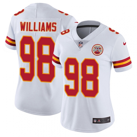 Women's Nike Kansas City Chiefs #98 Xavier Williams White Vapor Untouchable Elite Player NFL Jersey - Ujersey