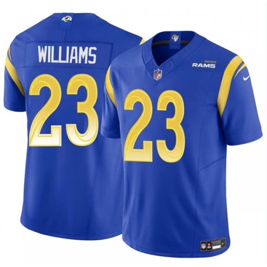 Men's Los Angeles Rams #23 Kyren Williams Blue 2024 Vapor Untouchable Stitched Football Jersey - Ujersey