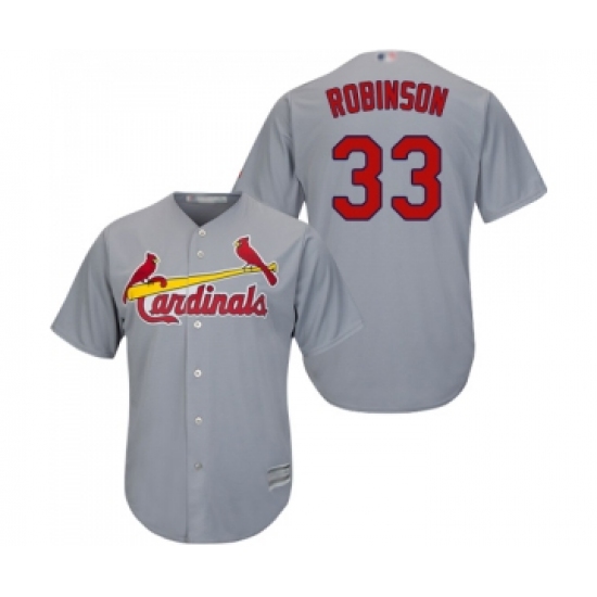 Men's St. Louis Cardinals #33 Drew Robinson Replica Grey Road Cool Base Baseball Jersey - Ujersey