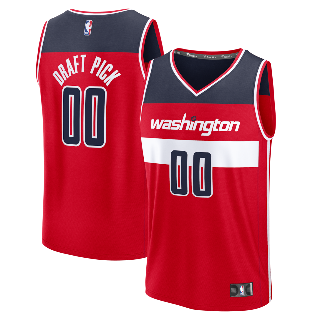 Youth Washington Wizards TBD Fanatics Red 2026 NBA Draft First Round Pick Fast Break Replica Player Jersey - Icon Edition - Ujersey