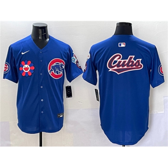 Men's Chicago Cubs Team Big Logo Royal 2025 Tokyo Series Limited Stitched Baseball Jersey - Ujersey