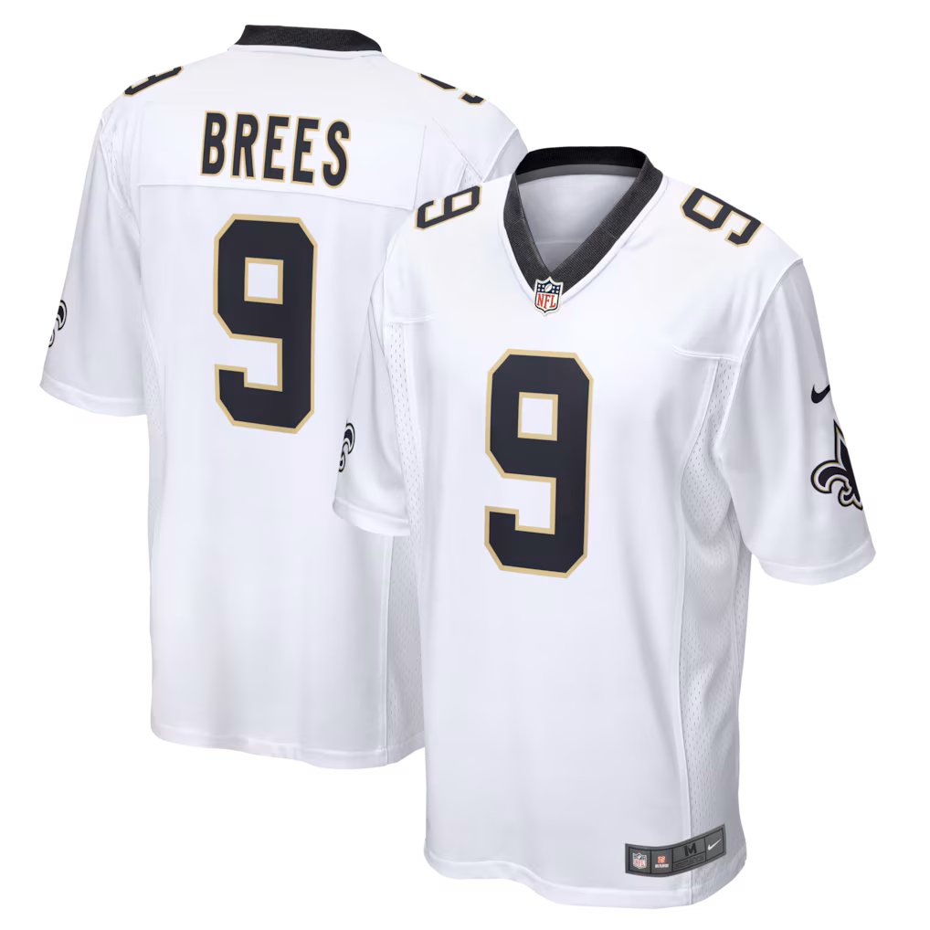 Men's New Orleans Saints Drew Brees Nike White Game Jersey