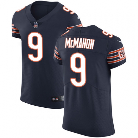 Men's Nike Chicago Bears #9 Jim McMahon Navy Blue Team Color Vapor Untouchable Elite Player NFL Jersey - Ujersey
