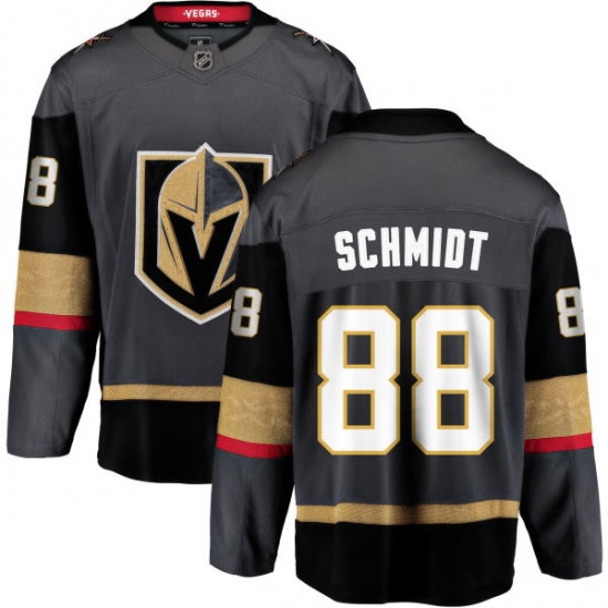 Youth Vegas Golden Knights #88 Nate Schmidt Authentic Black Home Fanatics Branded Breakaway NHL Jersey - Ujersey