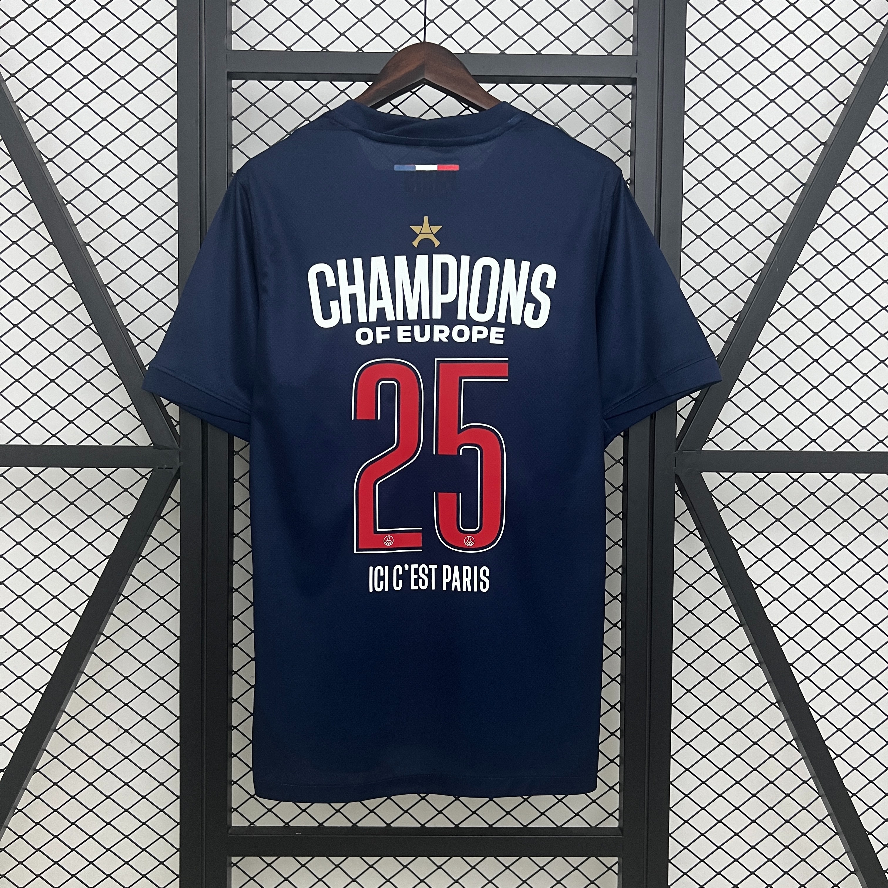 PSG Soccer Jersey Home x Champions of Europe 2025 Custom Shirt - Fan Version (With Star) - Ujersey NHL